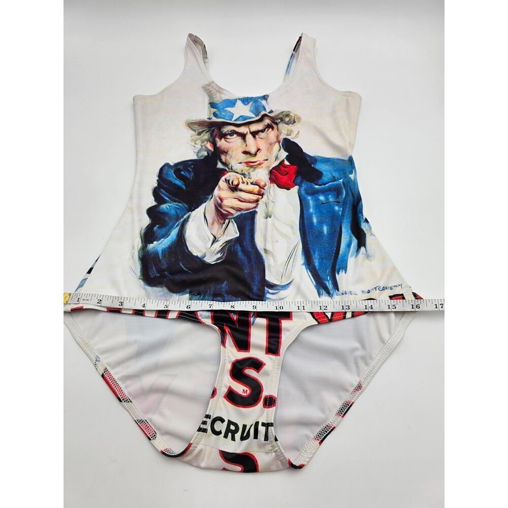 Blackmilk Women's Size M Uncle Sam I Want You Bathing Suit - Picture 7 of 9